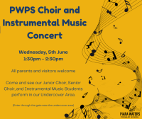 IMSS and Choir students - performance for parents